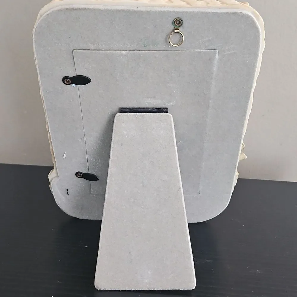 Vintage  Ceramic Photo Frame With Little Girl Bear